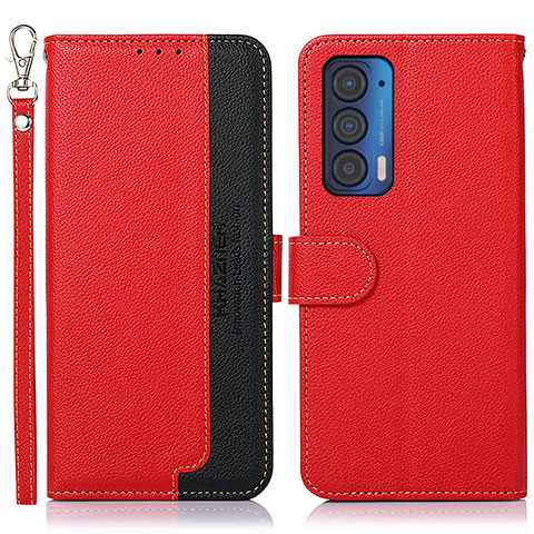 Handytasche Stand Schutzhülle Flip Leder Hülle A09D für Motorola Moto Edge (2021) 5G Rot