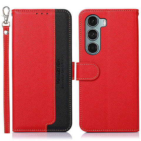 Handytasche Stand Schutzhülle Flip Leder Hülle A09D für Motorola Moto Edge S30 5G Rot