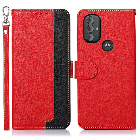 Handytasche Stand Schutzhülle Flip Leder Hülle A09D für Motorola Moto G Play (2023) Rot