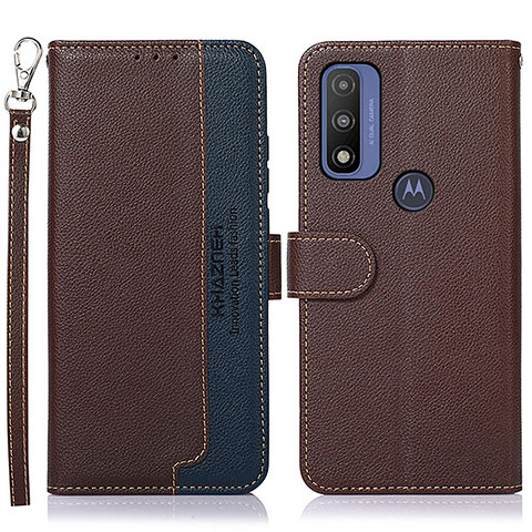 Handytasche Stand Schutzhülle Flip Leder Hülle A09D für Motorola Moto G Pure Braun