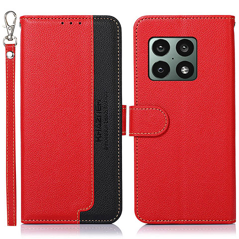 Handytasche Stand Schutzhülle Flip Leder Hülle A09D für OnePlus 10 Pro 5G Rot