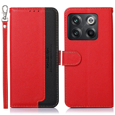 Handytasche Stand Schutzhülle Flip Leder Hülle A09D für OnePlus 10T 5G Rot