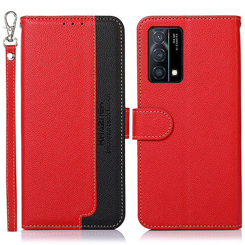 Handytasche Stand Schutzhülle Flip Leder Hülle A09D für Oppo K9 5G Rot