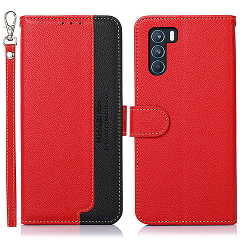 Handytasche Stand Schutzhülle Flip Leder Hülle A09D für Oppo K9 Pro 5G Rot