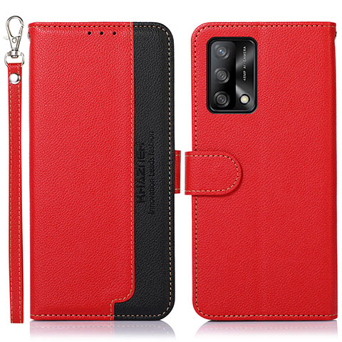 Handytasche Stand Schutzhülle Flip Leder Hülle A09D für Oppo Reno6 Lite Rot