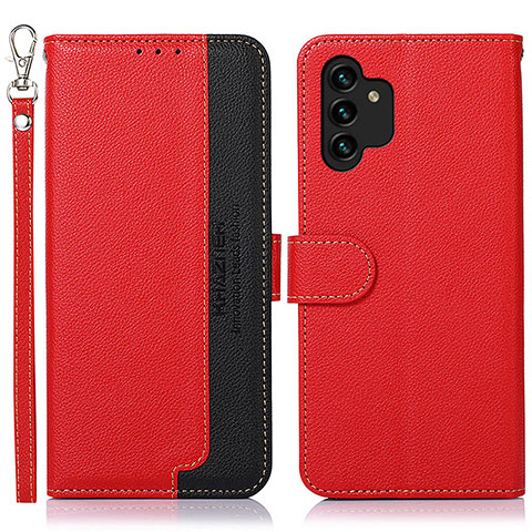 Handytasche Stand Schutzhülle Flip Leder Hülle A09D für Samsung Galaxy A13 4G Rot