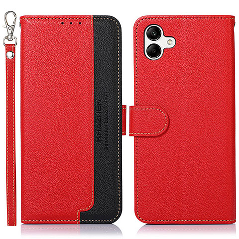 Handytasche Stand Schutzhülle Flip Leder Hülle A09D für Samsung Galaxy F04 Rot