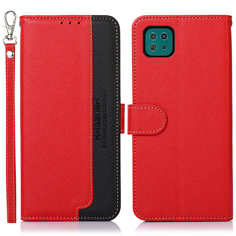 Handytasche Stand Schutzhülle Flip Leder Hülle A09D für Samsung Galaxy F42 5G Rot