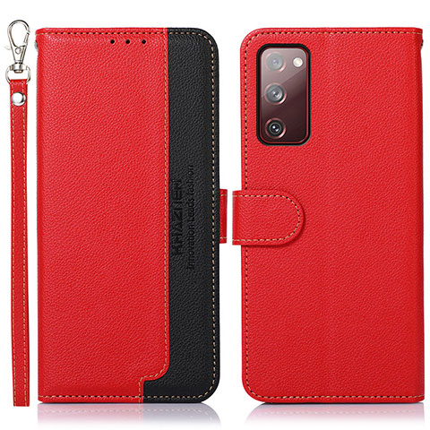 Handytasche Stand Schutzhülle Flip Leder Hülle A09D für Samsung Galaxy S20 FE 4G Rot