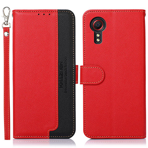 Handytasche Stand Schutzhülle Flip Leder Hülle A09D für Samsung Galaxy XCover 5 SM-G525F Rot