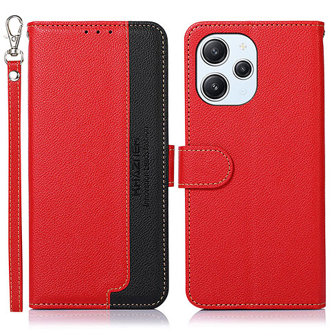 Handytasche Stand Schutzhülle Flip Leder Hülle A09D für Xiaomi Redmi 12 4G Rot