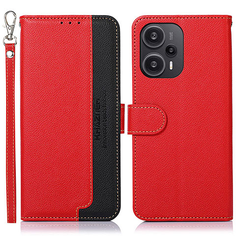 Handytasche Stand Schutzhülle Flip Leder Hülle A09D für Xiaomi Redmi Note 12 Turbo 5G Rot