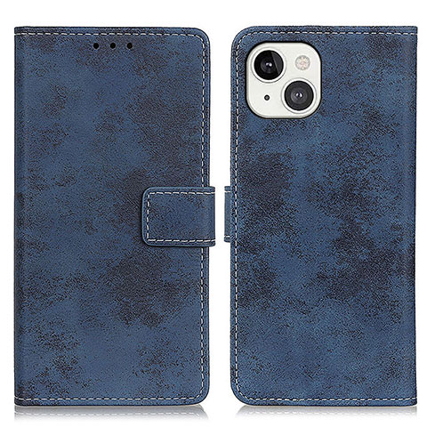 Handytasche Stand Schutzhülle Flip Leder Hülle A10 für Apple iPhone 13 Blau