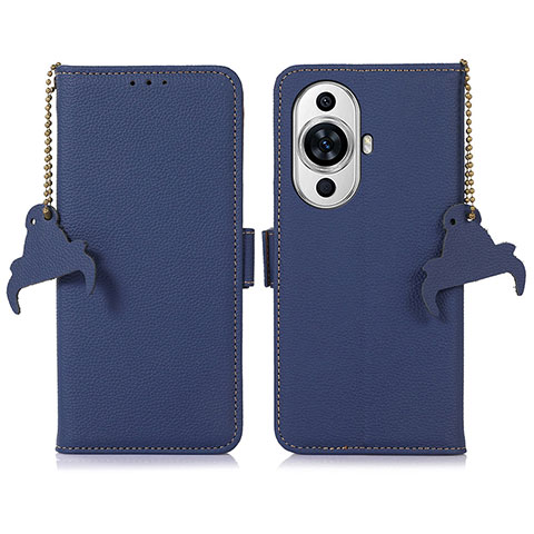 Handytasche Stand Schutzhülle Flip Leder Hülle A10D für Huawei Nova 11 Blau