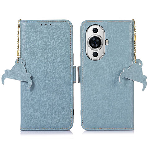 Handytasche Stand Schutzhülle Flip Leder Hülle A10D für Huawei Nova 11 Pro Hellblau