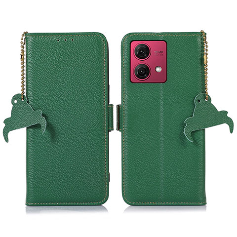 Handytasche Stand Schutzhülle Flip Leder Hülle A10D für Motorola Moto G84 5G Grün