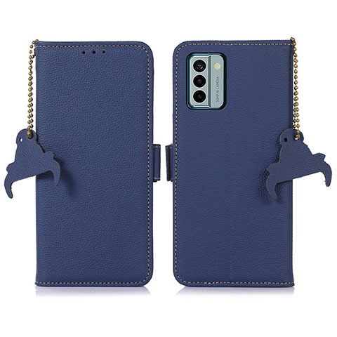 Handytasche Stand Schutzhülle Flip Leder Hülle A10D für Nokia G22 Blau