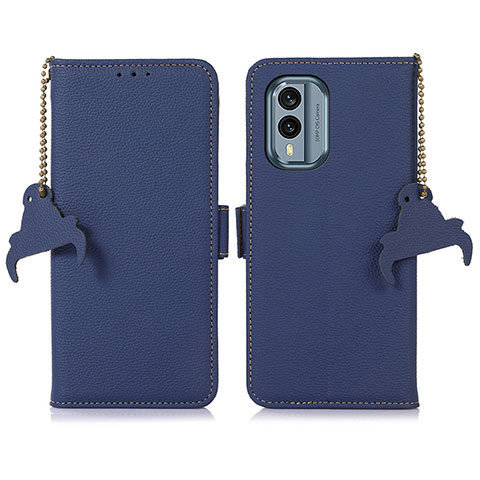 Handytasche Stand Schutzhülle Flip Leder Hülle A10D für Nokia X30 5G Blau