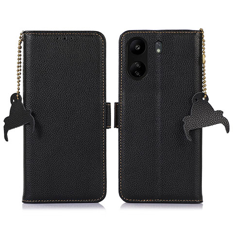 Handytasche Stand Schutzhülle Flip Leder Hülle A10D für Xiaomi Poco C65 Schwarz