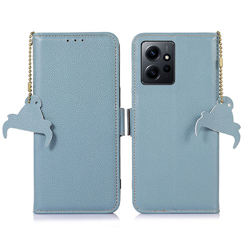 Handytasche Stand Schutzhülle Flip Leder Hülle A10D für Xiaomi Redmi Note 12 4G Hellblau