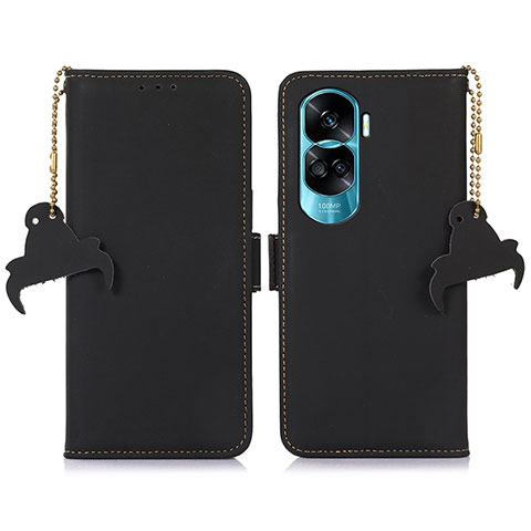 Handytasche Stand Schutzhülle Flip Leder Hülle A11D für Huawei Honor 90 Lite 5G Schwarz