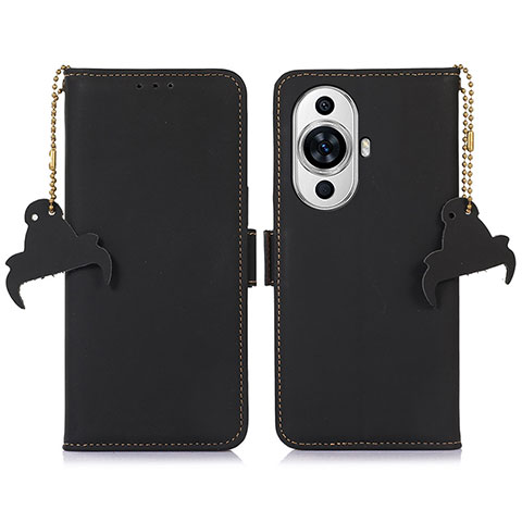 Handytasche Stand Schutzhülle Flip Leder Hülle A11D für Huawei Nova 11 Ultra Schwarz