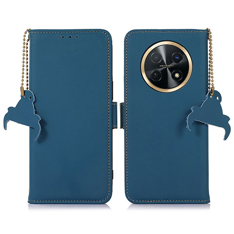 Handytasche Stand Schutzhülle Flip Leder Hülle A11D für Huawei Nova Y91 Blau