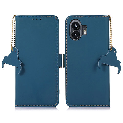 Handytasche Stand Schutzhülle Flip Leder Hülle A11D für Nothing Phone 2 Blau