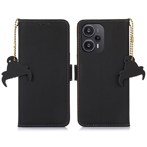 Handytasche Stand Schutzhülle Flip Leder Hülle A11D für Xiaomi Redmi Note 12 Turbo 5G Schwarz