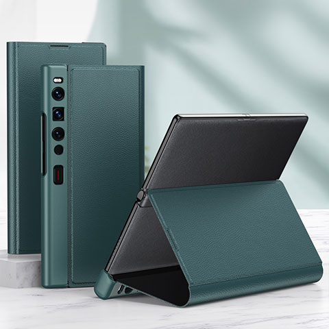 Handytasche Stand Schutzhülle Flip Leder Hülle AC1 für Huawei Mate Xs 2 Grün