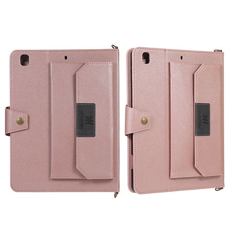 Handytasche Stand Schutzhülle Flip Leder Hülle AD1 für Apple iPad 10.2 (2019) Rosegold