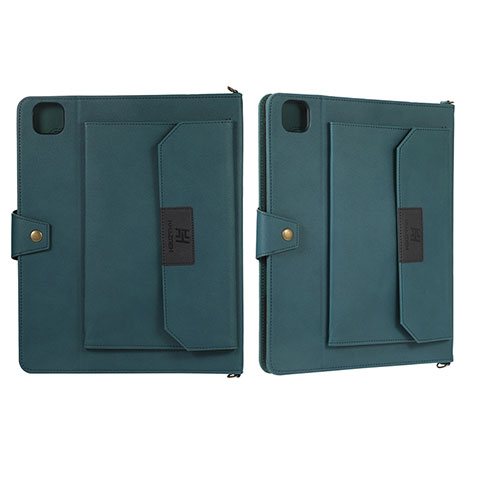 Handytasche Stand Schutzhülle Flip Leder Hülle AD1 für Apple iPad Pro 12.9 (2020) Grün