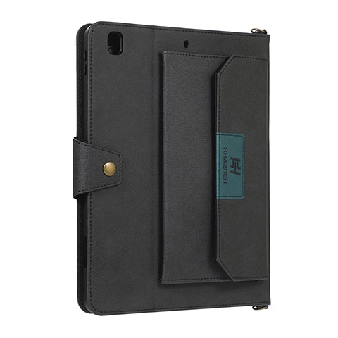 Handytasche Stand Schutzhülle Flip Leder Hülle AD1 für Apple New iPad 9.7 (2018) Schwarz