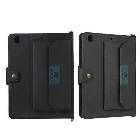 Handytasche Stand Schutzhülle Flip Leder Hülle AD2 für Apple iPad Air 2 Schwarz