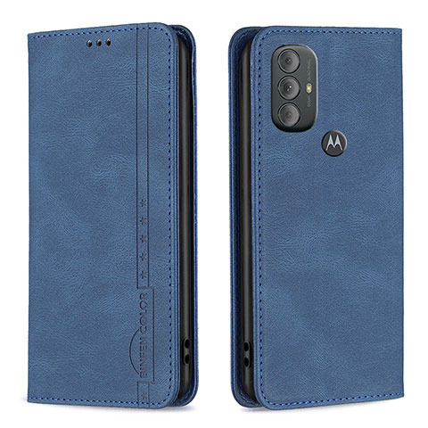 Handytasche Stand Schutzhülle Flip Leder Hülle B01F für Motorola Moto G Play Gen 2 Blau