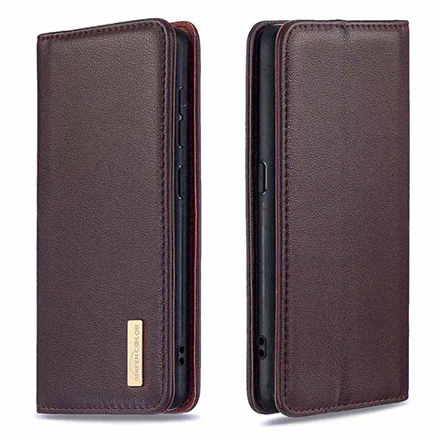 Handytasche Stand Schutzhülle Flip Leder Hülle B01F für Samsung Galaxy A01 SM-A015 Braun