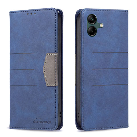 Handytasche Stand Schutzhülle Flip Leder Hülle B01F für Samsung Galaxy A04 4G Blau