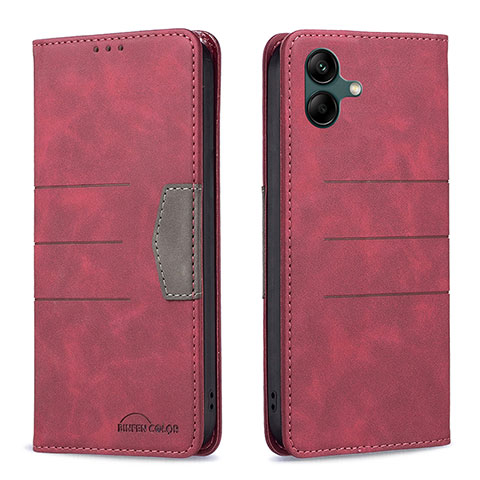 Handytasche Stand Schutzhülle Flip Leder Hülle B01F für Samsung Galaxy A04 4G Rot