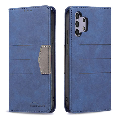 Handytasche Stand Schutzhülle Flip Leder Hülle B01F für Samsung Galaxy A32 4G Blau