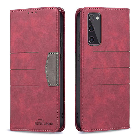 Handytasche Stand Schutzhülle Flip Leder Hülle B01F für Samsung Galaxy S20 FE (2022) 5G Rot