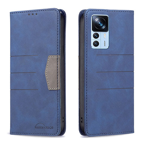 Handytasche Stand Schutzhülle Flip Leder Hülle B01F für Xiaomi Mi 12T 5G Blau