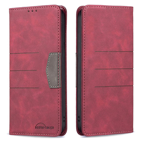 Handytasche Stand Schutzhülle Flip Leder Hülle B01F für Xiaomi Poco F3 5G Rot