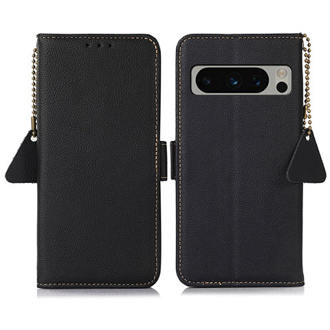 Handytasche Stand Schutzhülle Flip Leder Hülle B01H für Google Pixel 8 Pro 5G Schwarz