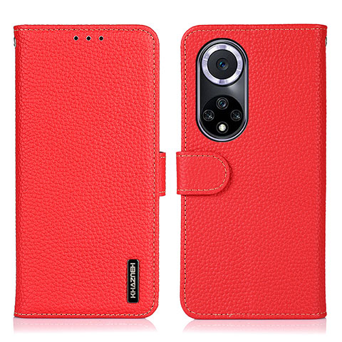 Handytasche Stand Schutzhülle Flip Leder Hülle B01H für Huawei Honor 50 5G Rot