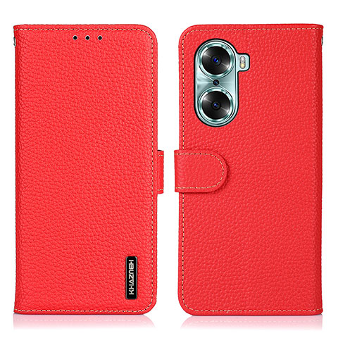 Handytasche Stand Schutzhülle Flip Leder Hülle B01H für Huawei Honor 60 5G Rot