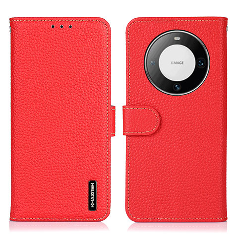 Handytasche Stand Schutzhülle Flip Leder Hülle B01H für Huawei Mate 60 Rot