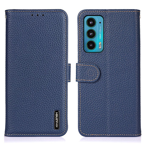 Handytasche Stand Schutzhülle Flip Leder Hülle B01H für Motorola Moto Edge 20 5G Blau