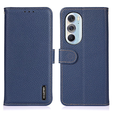 Handytasche Stand Schutzhülle Flip Leder Hülle B01H für Motorola Moto Edge 30 Pro 5G Blau