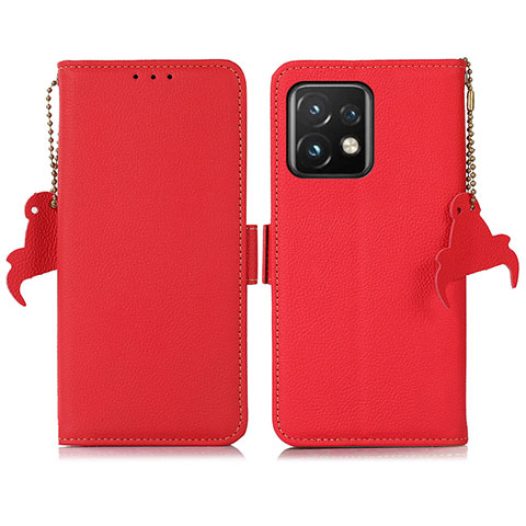 Handytasche Stand Schutzhülle Flip Leder Hülle B01H für Motorola Moto Edge 40 Pro 5G Rot