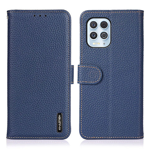 Handytasche Stand Schutzhülle Flip Leder Hülle B01H für Motorola Moto Edge S 5G Blau